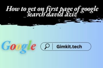 How to get on first page of google search david aziz